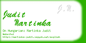 judit martinka business card